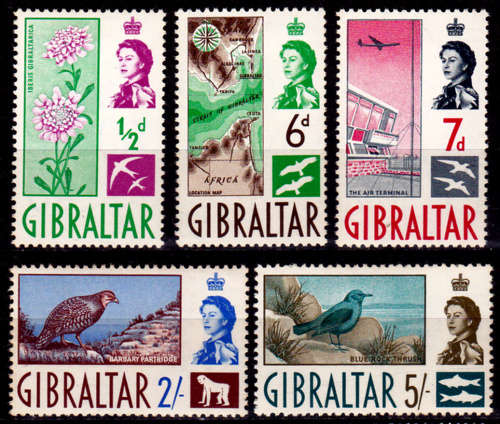 GIBRALTAR 1960, 29 Oct. Birds, short set, MH, CV +/-R 460.00 view scans