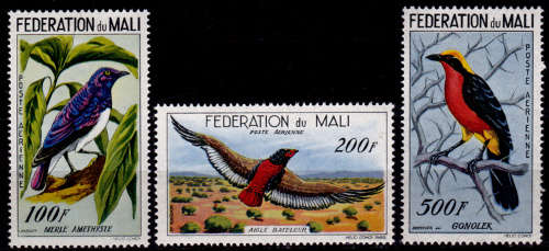 MALI 1960, 13 Feb. Birds - Airmail, set, MH, CV +/-R 660.00 view scans
