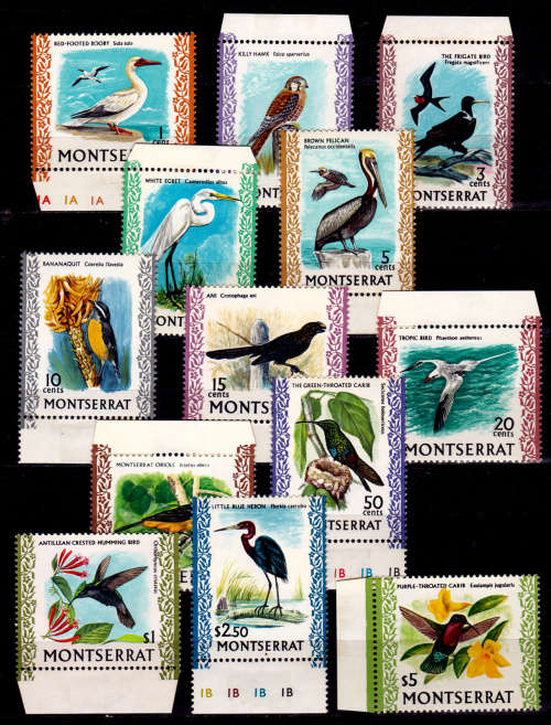 MONTSERRAT 1970-1974, 2 July. Indigenous Birds, set, MNH, CV +/-R 880.00 view scans