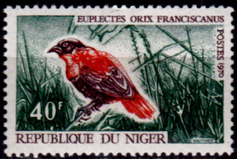 NIGER 1970, 9 Dec. Birds, single, MNH, CV +/-R 100.00 view scans