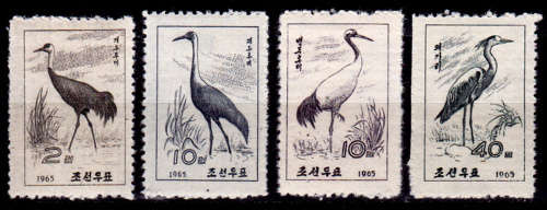 NORTH KOREA 1965, 30 Dec. Wading birds, set, MH, CV +/-R 440.00 view scans
