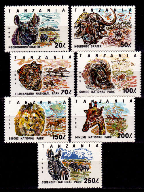 TANZANIA 1993, 29 Oct. National Parks, set, MNH, CV +/-R 80.00 view scans