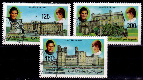 COMORO ISLANDS 1981, 1 Sept. British Royal Wedding, set, UH, CV +/-R 45.00 view scans