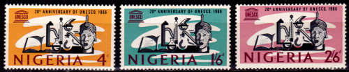 NIGERIA 1966, 4 Nov. 20th Anniv of UNESCO, set, MH, CV +/-R 135.00 view scans