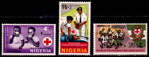 NIGERIA 1966, 1 Dec. Nigerian Red Cross, set, MH, CV +/-R 50.00 view scans