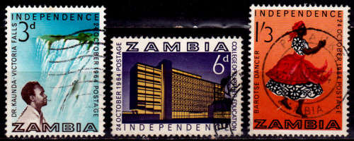 ZAMBIA 1964, 24 Oct. Independence, set, UH, CV+/- R 15.00, view scans
