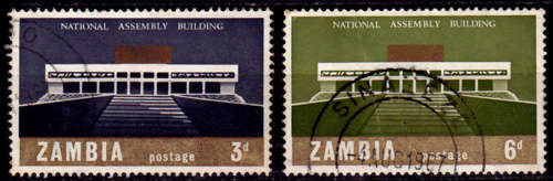 ZAMBIA 1967, 2 May. National Assembly Building, set, UH, CV+/- R 10.00, view scans