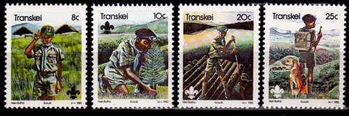 TRANSKEI 1982, 14 May. 75th Anniv Boy Scout Movement, set, MNH, CV R 10.00 view scans
