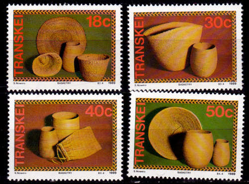 TRANSKEI 1989, 20 April, Weaving and Basketry, set, MNH, CV R 10.00, view scans