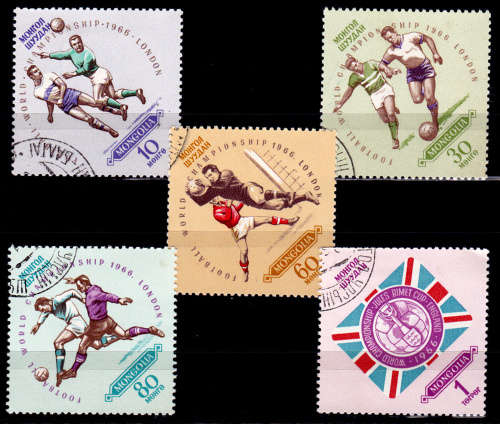 MONGOLIA 1966, 31 May. Football World Cup - England, set, UH, CV +/-R 25.00, view scans