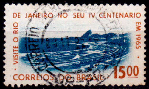BRAZIL 1964, 20 Sept, 400th Anniv Rio de Janeiro, single, UH, CV +/-R 10.00 view scans
