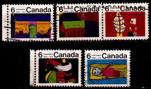 CANADA 1970, 7 Oct. Christmas - Children`s Drawings, set, UH, CV +/- R 25.00, view scans