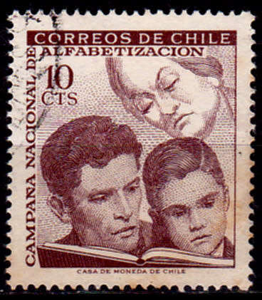 CHILE 1966, 13 Aug. Education Campaign, single, UH, CV+/- R 5.00 view scans