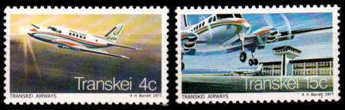 TRANSKEI 1977, 11 Feb. Transkei Airways, set, MH, CV R 8.00 view scans