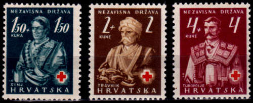 CROATIA 1941, 12 Oct, Red Cross Charity, set, MH, CV +/-R 70.00, view scans