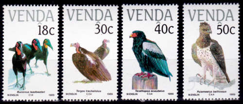 VENDA 1989, 27 June. ENDANGERED BIRDS, set, MNH, CV R 65.00 view scans