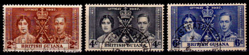 BRITISH GUIANA 1937, 12 May. Coronation of KGVI and QE, UH, CV +/-R 25.00 view scans