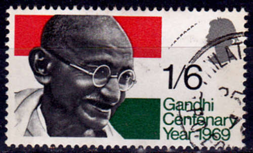 ENGLAND 1969, 13 Aug. Mahatma Gandhi, single, UH, CV +/-R 10.00 view scans