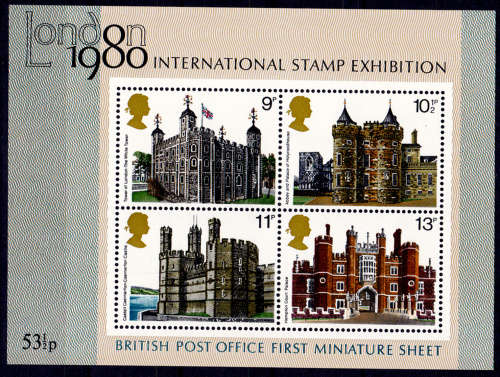 ENGLAND 1978, 1 March. British Architecture, minisheet, MNH, CV +/-R 30.00 view scans
