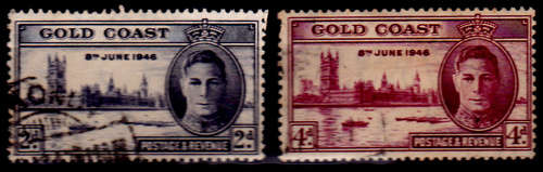 GOLD COAST 1946, 26 Aug. KGVI and London Parliament, set, UH, CV +/-R 75.00 view scans
