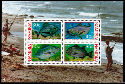 NAMIBIA 1994, 4 Feb. Coastal Angling, minisheet, MNH, CV R 55.00 view scans