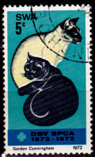 SWA 1972, 19 Sept. Centenary of  SPCA, single, UH, CV R 2.50 view scans