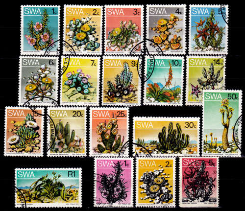 SWA 1973, 1 Sept. Succulents, 2nd Definitive issue, set, CTO, CV R ?? view scans