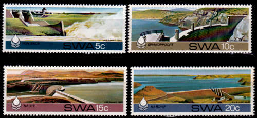 SWA 1980, 25 Nov. Water Conservation Dams, set, MNH, CV R 10.00 view scans
