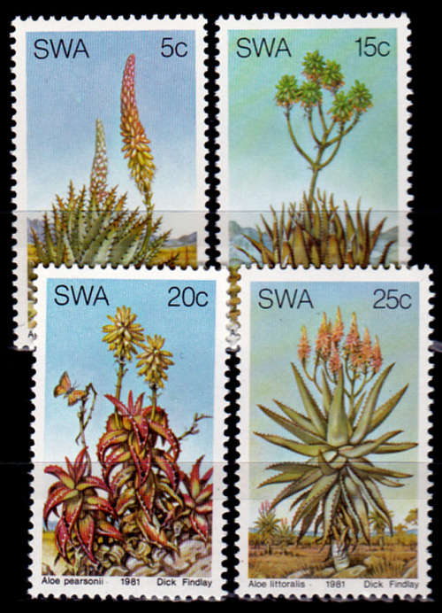 SWA 1981, 14 Aug. Aloes, set, MNH, CV R 10.00 view scans