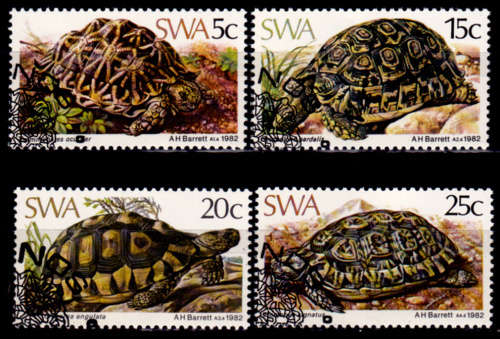 SWA 1982, 12 March. Tortoises, set, CTO, CV R ?? view scans