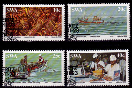 SWA 1983, 23 Nov. Lobster Industry, set, CTO, CV R ?? view scans