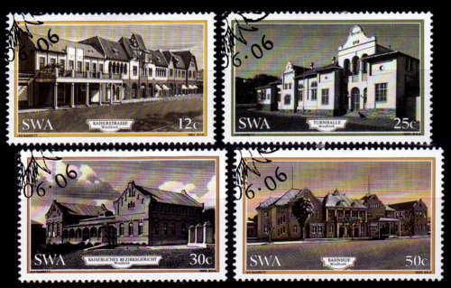 SWA 1985, 6 June. HISTORIC BUILDINGS of WINDHOEK, set, CTO, CV R ?? view scans