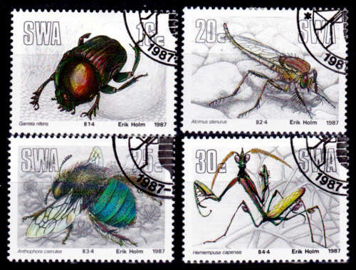 SWA 1987, 7 May. USEFUL INSECTS, set, CTO, CV R ?? view scans