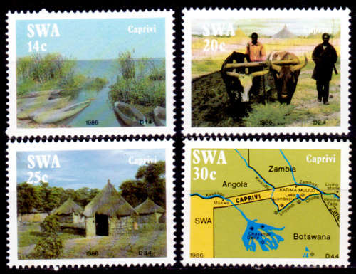 SWA 1986, 6 Nov. Caprivi Strip, set, MNH, CV R 10.00 view scans