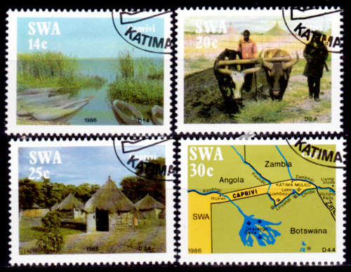 SWA 1986, 6 Nov. Caprivi Strip, set, CTO, CV R ?? view scans