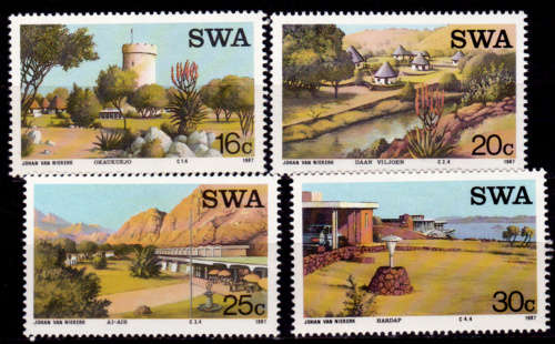 SWA 1987, 23 July. Tourist Camps, set, MNH, CV R 10.00 view scans