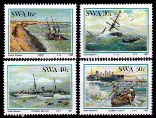 SWA 1987, 15 Oct. Shipwrecks, set, MNH, CV R 22.00 view scans