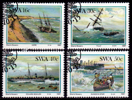 SWA 1987, 15 Oct. Shipwrecks, set, CTO, CV R ?? view scans