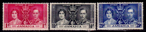 JAMAICA 1937, 12 May. Coronation of KGVI and QE, MH, CV +/- R 15.00 view scans
