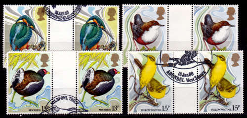 ENGLAND 1980, 16 Jan. 10th Anniv Protection of Birds, set, CTO, CV +/-R ?? view scans