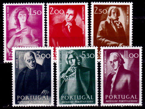 PORTUGAL 1974, 30 Oct. Portuguese Musicians, set, MNH, CV +/-R 85.00 view scans