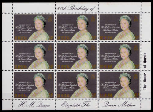 ST HELENA 1980, 18 Aug. 80th Anniv Birth QEI, single m/sheet, MNH, CV +/-R 120.00 view scans