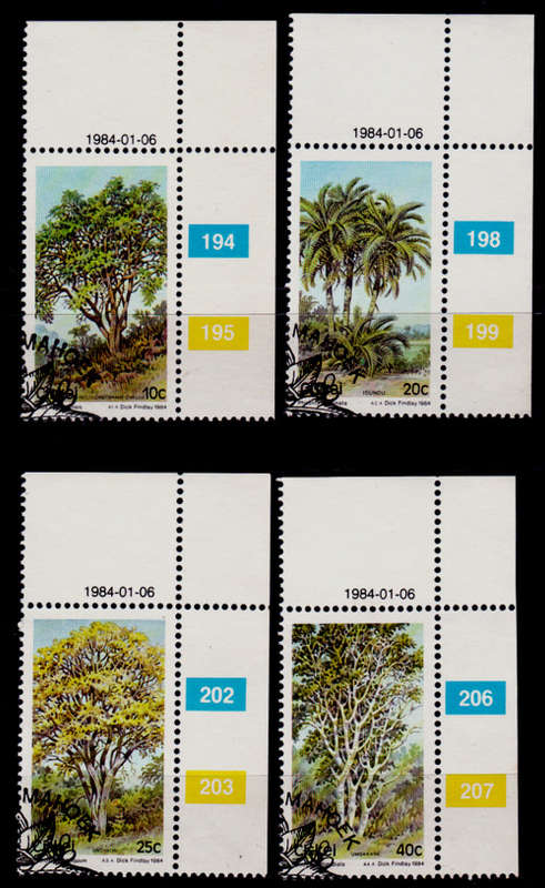 CISKEI 1984, 6 Jan. Indigenous Trees, set, CTO, CV R ??, view scans