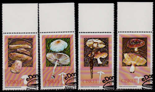 CISKEI 1987, 19 March. Edible Mushrooms, set, CTO, CV R ?? view scans