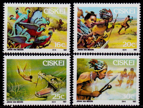 CISKEI 1987, 6 Nov. Folklore - Sikulume, set, MNH, CV R 10.00, view scans