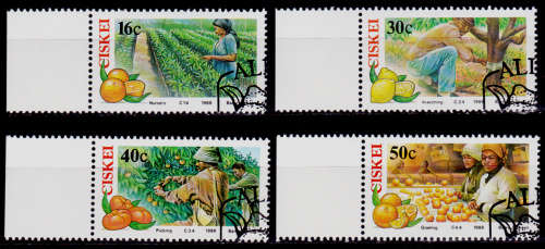 CISKEI 1988, 29 Sept. Citrus Farming, set, CTO, CV R ??, view scans