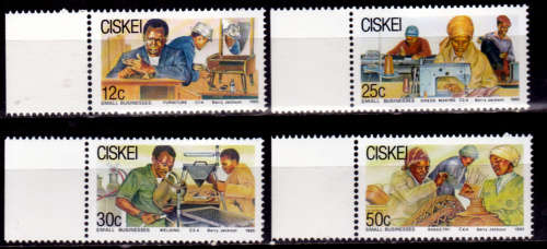 CISKEI 1985, 8 Aug. Small Businesses, set, MNH, CV R 10.00, view scans