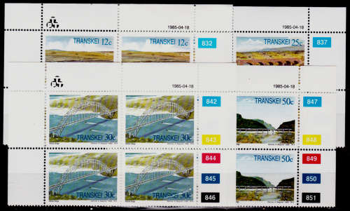 TRANSKEI 1985, 18 April. Bridges in Transkei, set controls, MNH, CV R 40.00 view scans