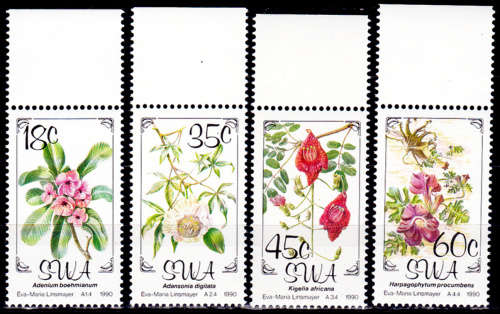 SWA 1990, 1 Feb. Flora of SWA, set, MNH, CV R 10.50 view scans
