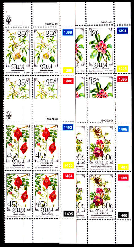 SWA 1990, 1 Feb. Flora of SWA, set controls, MNH, CV R 42.00 view scans